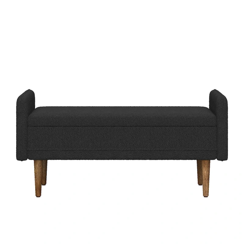 Modem Design Teddy Velvet Storage Stool,Bedroom Benches