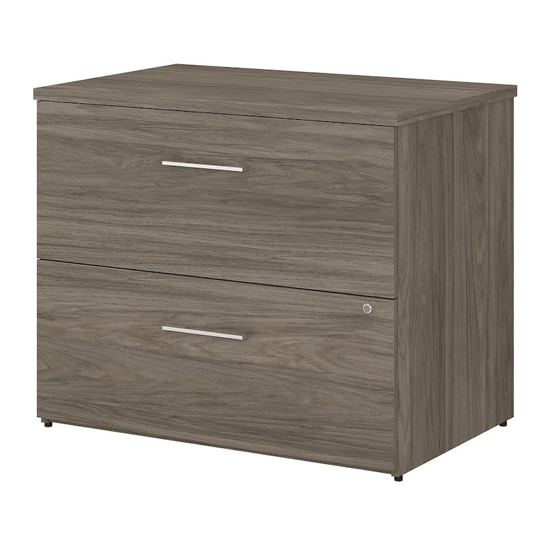 2-Drawer Locking Lateral File Cabinet – Legal/Letter/A4, Ball-Bearing Slides, 88 lb/Drawer