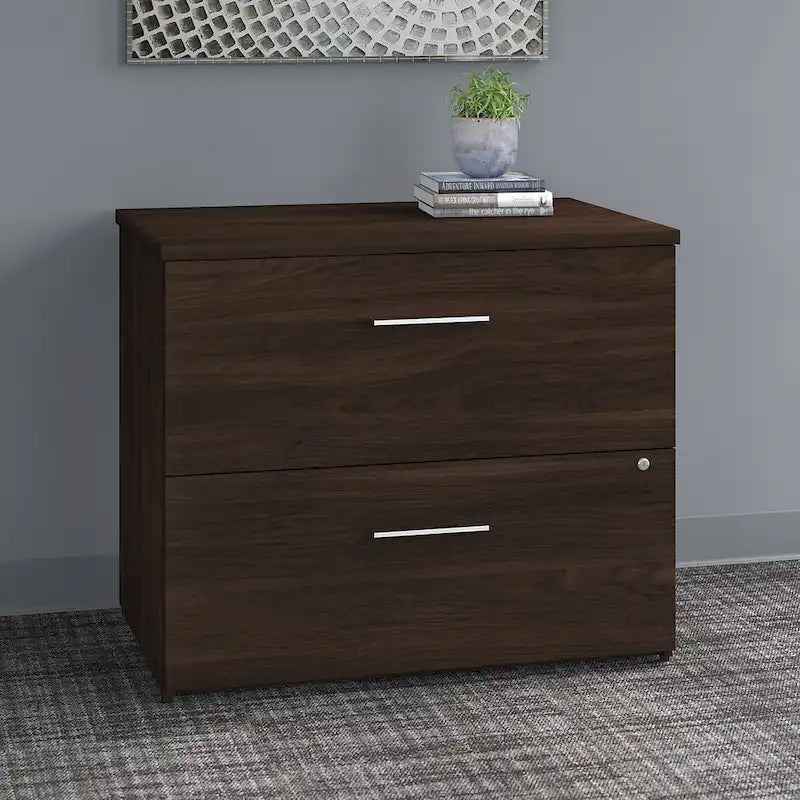 2-Drawer Locking Lateral File Cabinet – Legal/Letter/A4, Ball-Bearing Slides, 88 lb/Drawer