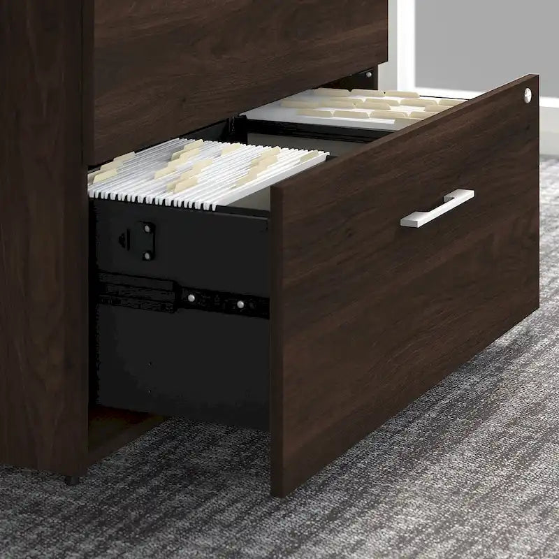 2-Drawer Locking Lateral File Cabinet – Legal/Letter/A4, Ball-Bearing Slides, 88 lb/Drawer