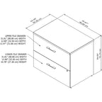2-Drawer Locking Lateral File Cabinet – Legal/Letter/A4, Ball-Bearing Slides, 88 lb/Drawer