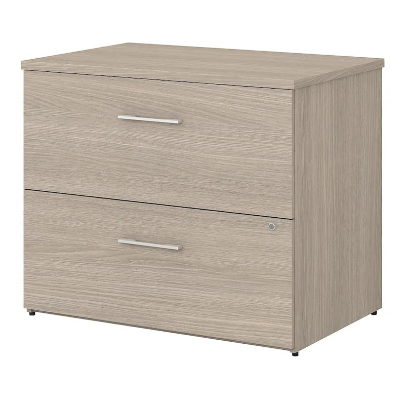 2-Drawer Locking Lateral File Cabinet – Legal/Letter/A4, Ball-Bearing Slides, 88 lb/Drawer