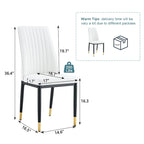 Set of 4 Modern PU Leather Dining Chairs – Waterproof, Easy Clean, Quick Assembly