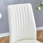 Set of 4 Modern PU Leather Dining Chairs – Waterproof, Easy Clean, Quick Assembly
