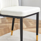 Set of 4 Modern PU Leather Dining Chairs – Waterproof, Easy Clean, Quick Assembly
