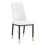 Set of 4 Modern PU Leather Dining Chairs – Waterproof, Easy Clean, Quick Assembly