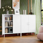 40 Inches High Metal Storage Locker, Comes With 2 Doors And Suitable For Homes, Offices And Coffee Bars