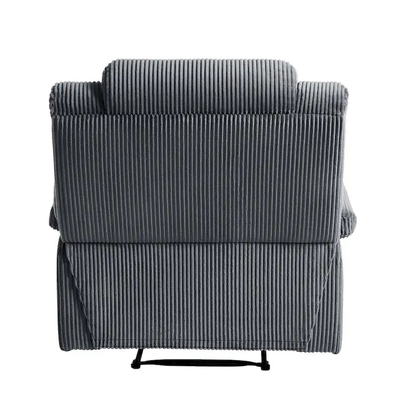 2 Set Modern Corduroy Manual Recliner Chair, Oversize Accent Chair Recliner with Wide Armrest