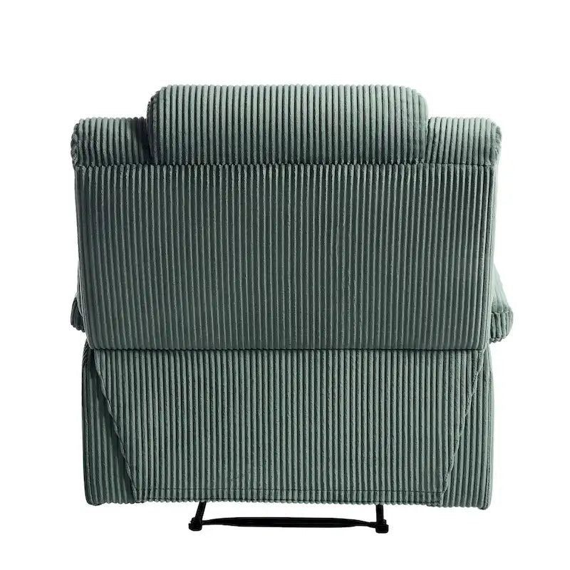 2 Set Modern Corduroy Manual Recliner Chair, Oversize Accent Chair Recliner with Wide Armrest