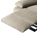 2 Set Modern Corduroy Manual Recliner Chair, Oversize Accent Chair Recliner with Wide Armrest