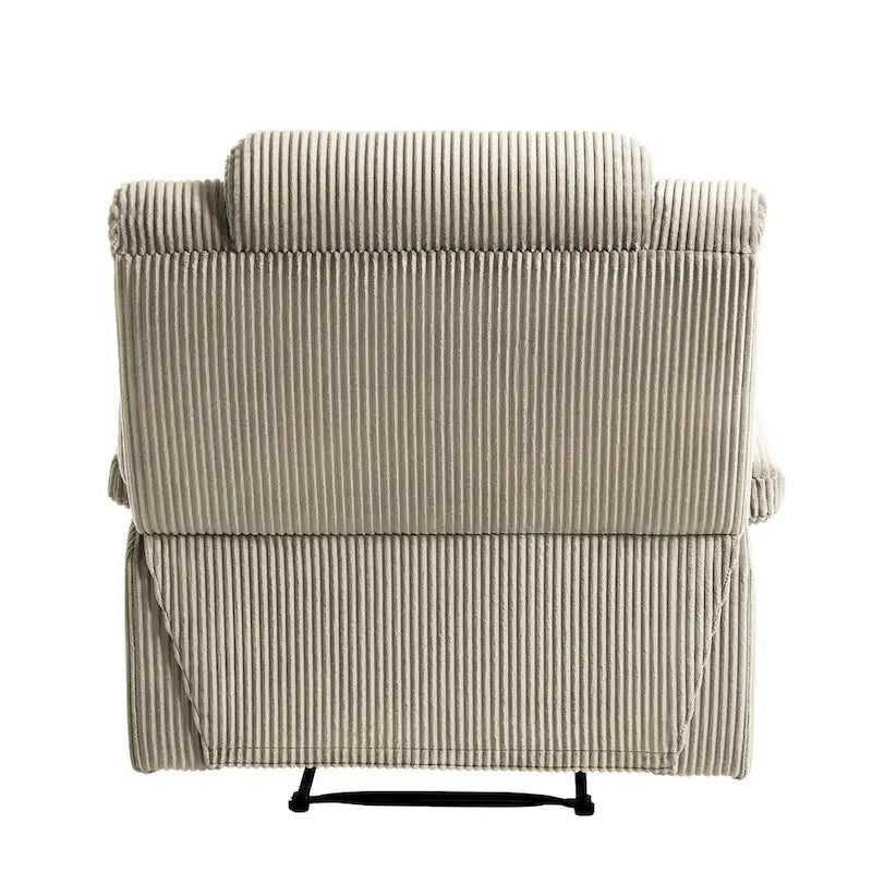 2 Set Modern Corduroy Manual Recliner Chair, Oversize Accent Chair Recliner with Wide Armrest
