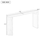 Simple Modern Style Multi-functional Use Porch Table with Semi-cylindrical Leg Design