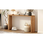 Simple Modern Style Multi-functional Use Porch Table with Semi-cylindrical Leg Design