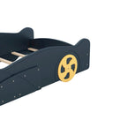 Pine Race Car Bed with Wheels & Storage