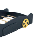 Pine Race Car Bed with Wheels & Storage