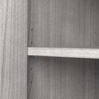 Tall 5-Shelf Bookcase with Cabinet Doors – Adjustable Shelves, Wall Anchor