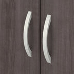 Tall 5-Shelf Bookcase with Cabinet Doors – Adjustable Shelves, Wall Anchor