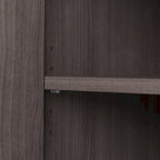 Tall 5-Shelf Bookcase with Cabinet Doors – Adjustable Shelves, Wall Anchor