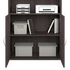 Tall 5-Shelf Bookcase with Cabinet Doors – Adjustable Shelves, Wall Anchor