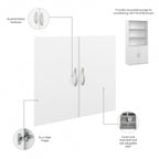 Tall 5-Shelf Bookcase with Cabinet Doors – Adjustable Shelves, Wall Anchor