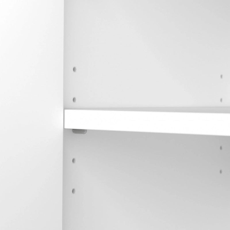 Tall 5-Shelf Bookcase with Cabinet Doors – Adjustable Shelves, Wall Anchor
