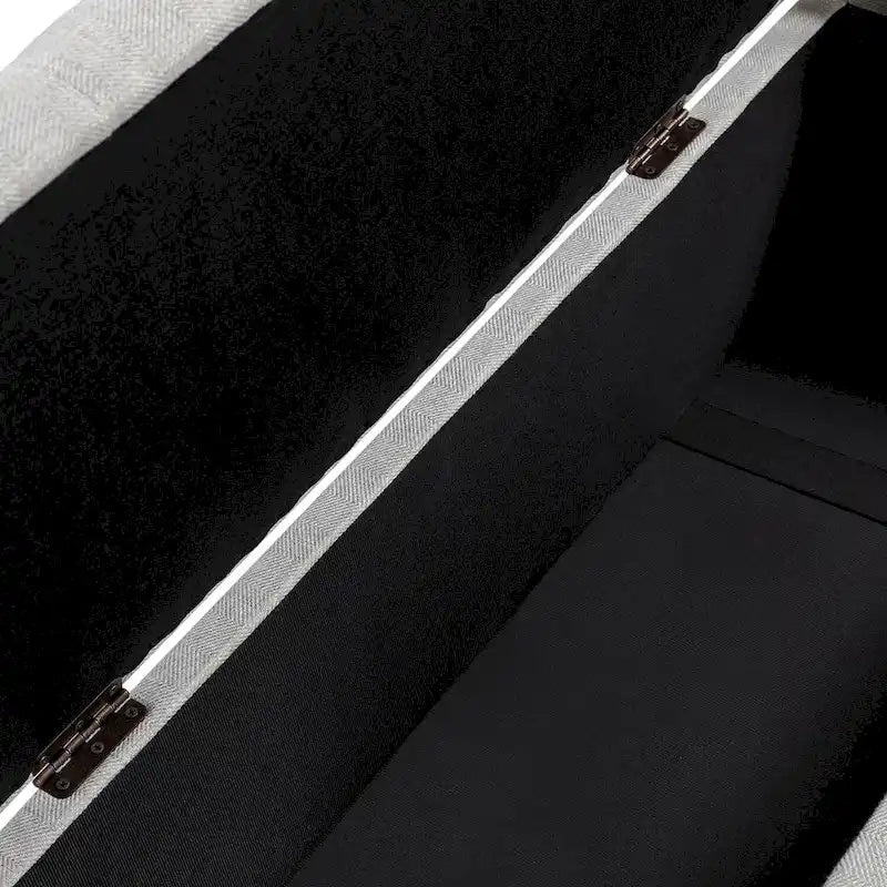 Classic Button-Tufted Flip-Top Storage Bench with Copper Nailhead Trims