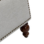 Classic Button-Tufted Flip-Top Storage Bench with Copper Nailhead Trims