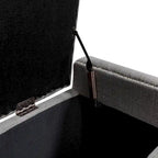 Classic Button-Tufted Flip-Top Storage Bench with Copper Nailhead Trims