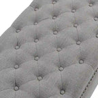 Classic Button-Tufted Flip-Top Storage Bench with Copper Nailhead Trims