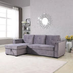Modern Upholstered Living Room Storage Chaise Sectional Sofa