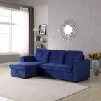 Modern Upholstered Living Room Storage Chaise Sectional Sofa