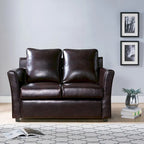 Contemporary Upholstered Flared-Arm Loveseat – Pocket Coil, Solid Wood Frame