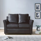 Contemporary Upholstered Flared-Arm Loveseat – Pocket Coil, Solid Wood Frame
