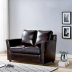 Contemporary Upholstered Flared-Arm Loveseat – Pocket Coil, Solid Wood Frame