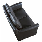 Contemporary Upholstered Flared-Arm Loveseat – Pocket Coil, Solid Wood Frame