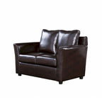 Contemporary Upholstered Flared-Arm Loveseat – Pocket Coil, Solid Wood Frame