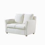 Contemporary Upholstered Flared-Arm Loveseat – Pocket Coil, Solid Wood Frame