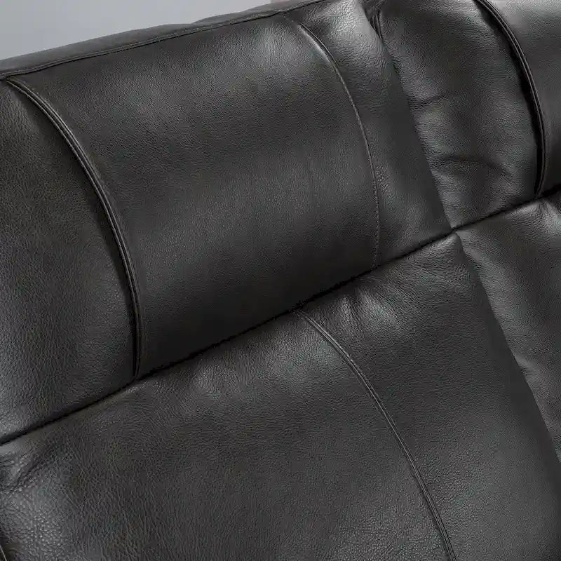 Top Grain Leather Power Reclining Loveseat – USB Charging, Adjustable Headrest & Lumbar