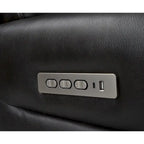 Top Grain Leather Power Reclining Loveseat – USB Charging, Adjustable Headrest & Lumbar