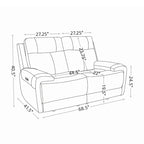 Top Grain Leather Power Reclining Loveseat – USB Charging, Adjustable Headrest & Lumbar