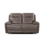 Top Grain Leather Power Reclining Loveseat – USB Charging, Adjustable Headrest & Lumbar
