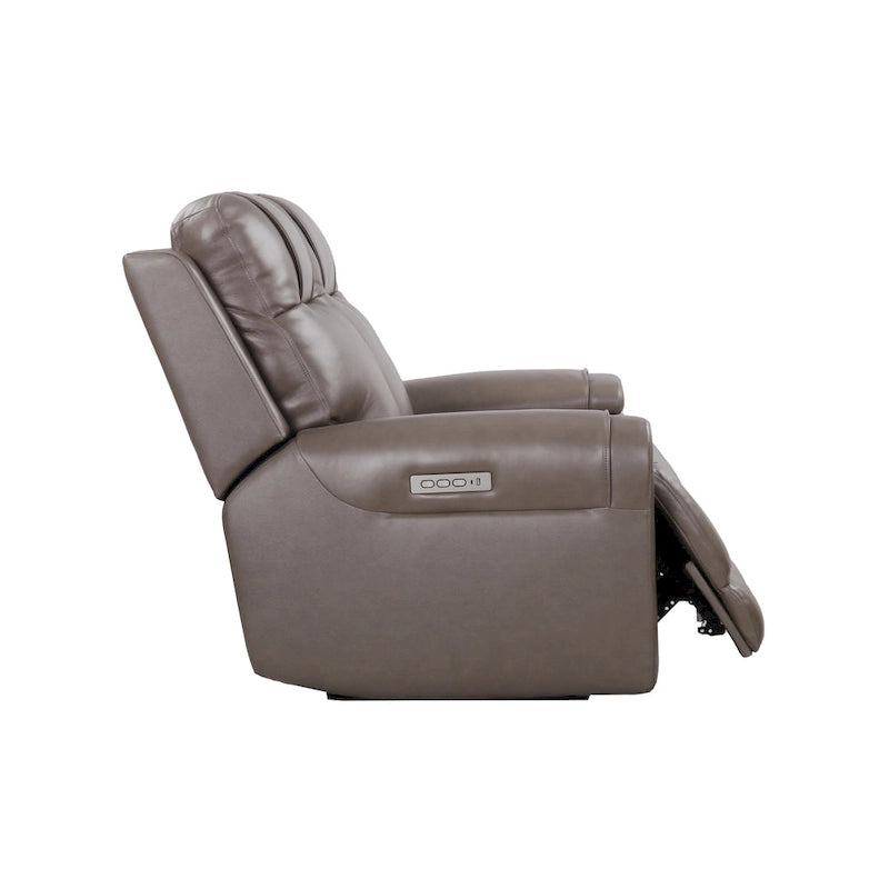 Top Grain Leather Power Reclining Loveseat – USB Charging, Adjustable Headrest & Lumbar