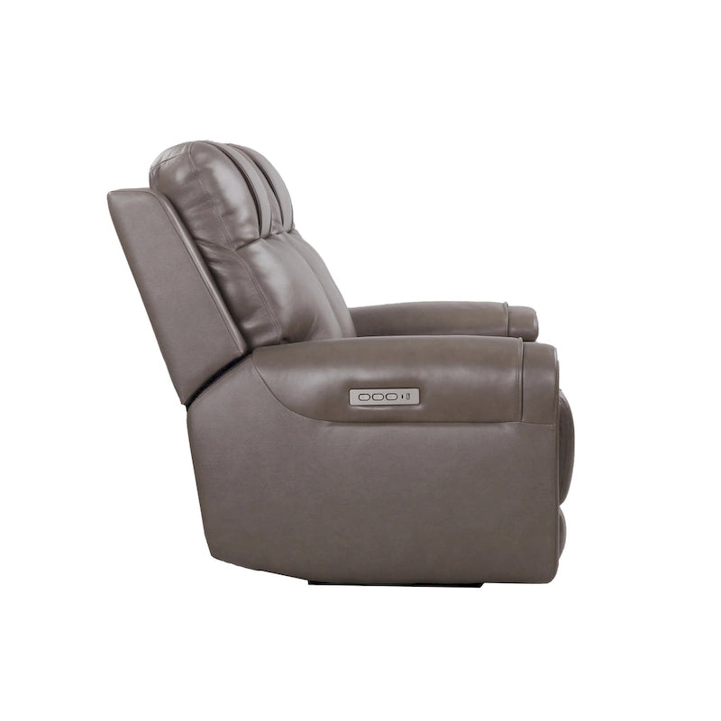 Top Grain Leather Power Reclining Loveseat – USB Charging, Adjustable Headrest & Lumbar