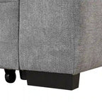 87.4 2 in 1 Pull Out Sleeper Sofa Bed L Shape Couch with Storage Ottoman