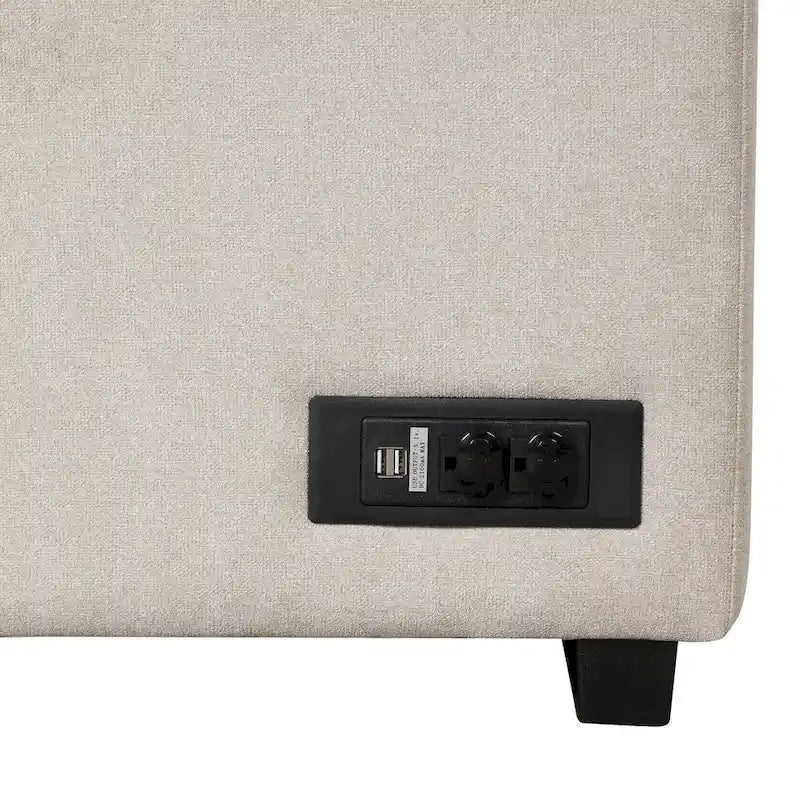 87.4 2 in 1 Pull Out Sleeper Sofa Bed L Shape Couch with Storage Ottoman