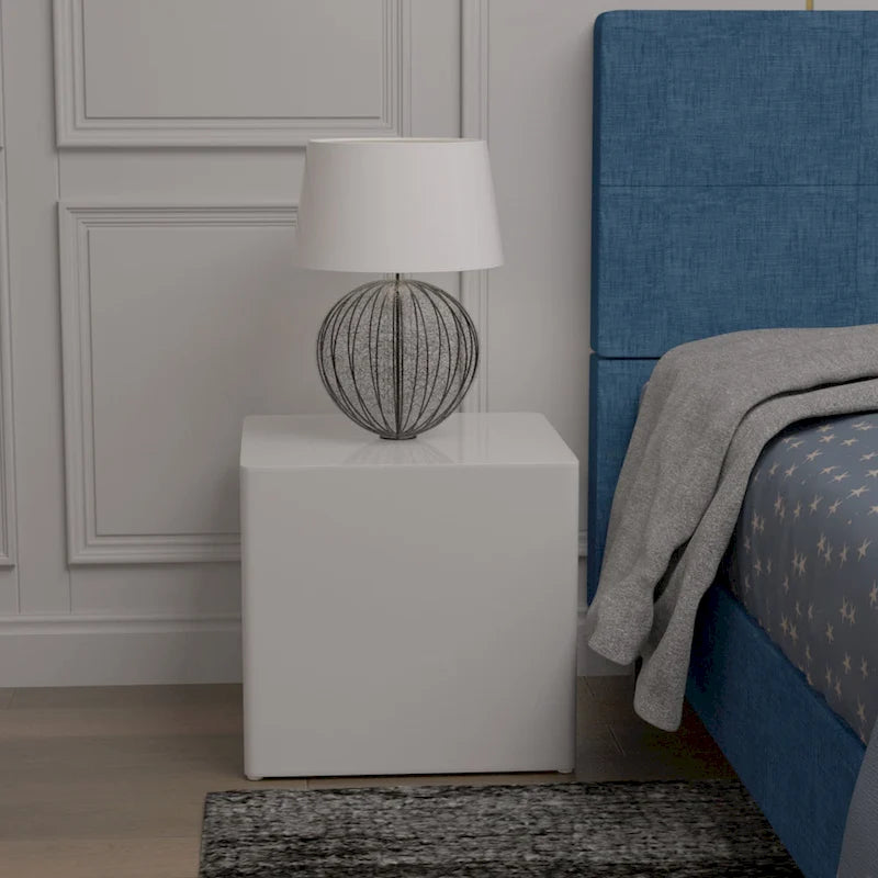 Modern Glam Square Nesting Coffee End Side Table for Living Room(Set of 2)