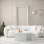 Modern Glam Square Nesting Coffee End Side Table for Living Room(Set of 2)