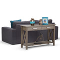 Solid Wood 47" Contemporary Console Sofa Table – 2 Drawers, Bottom Shelf