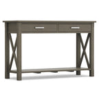 Solid Wood 47" Contemporary Console Sofa Table – 2 Drawers, Bottom Shelf