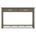 Solid Wood 47" Contemporary Console Sofa Table – 2 Drawers, Bottom Shelf